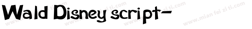 Wald Disney script字体转换